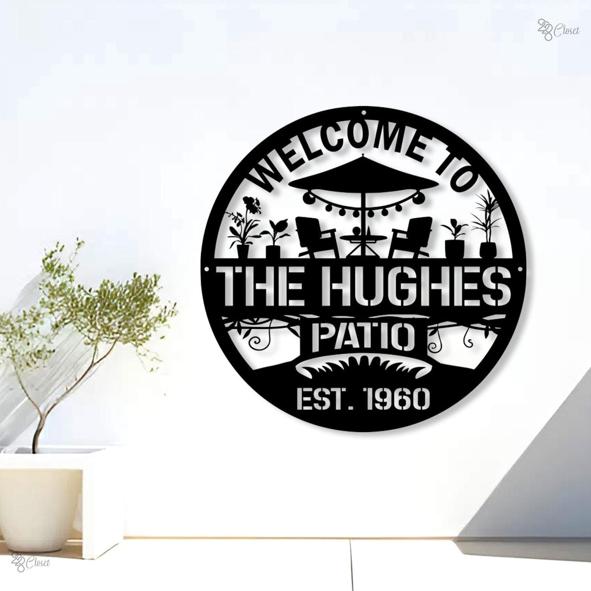Personalized Metal Patio Sign LED, Custom Metal Backyard Sign Outdoor Decor, Smokehouse Decor Bar & Grill Sign,Poolside Sign, Backyard Decor