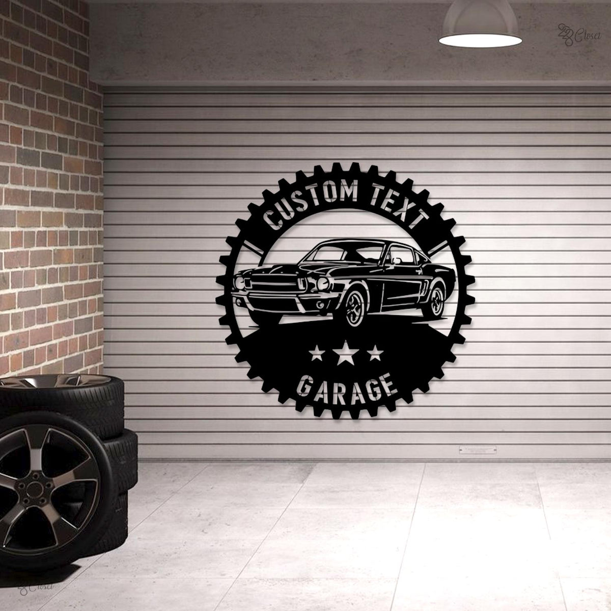Custom Metal Garage Sign LED Light Personalized Mechanic Wall Art,Man Cave Decor,Garage Metal Plaque Garage Decor Dad Gift Father’s Day Gift