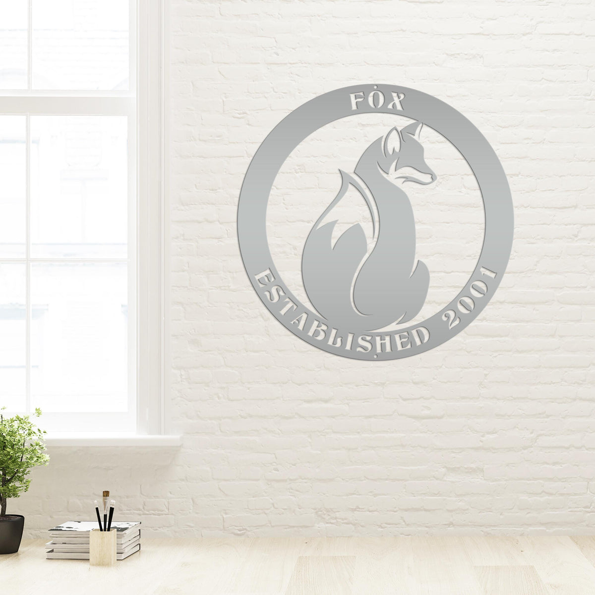 Personalized Fox Sign with Established Date