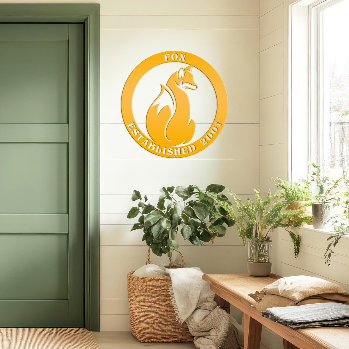 Personalized Fox Sign with Established Date