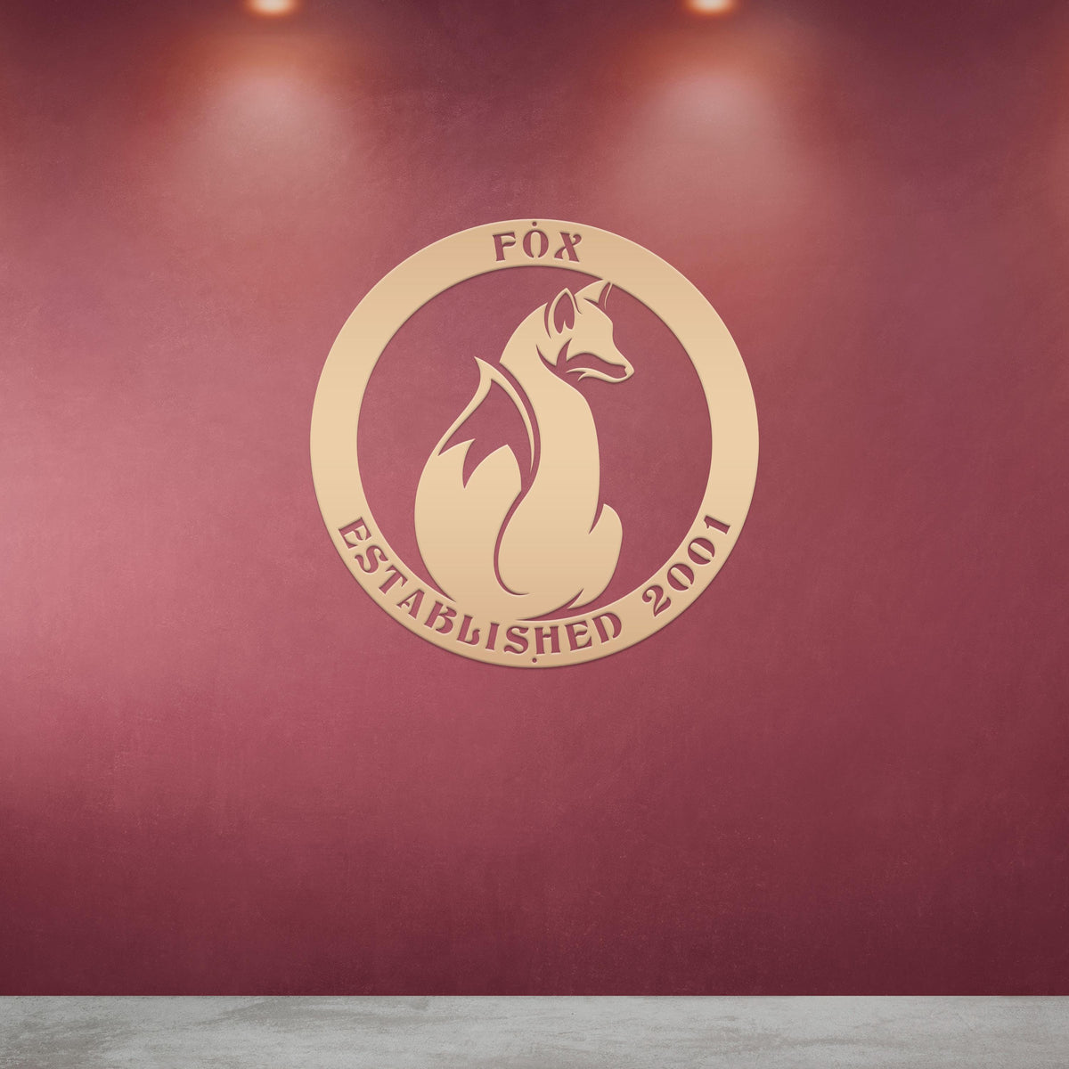 Personalized Fox Sign with Established Date
