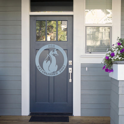 Personalized Fox Sign with Established Date