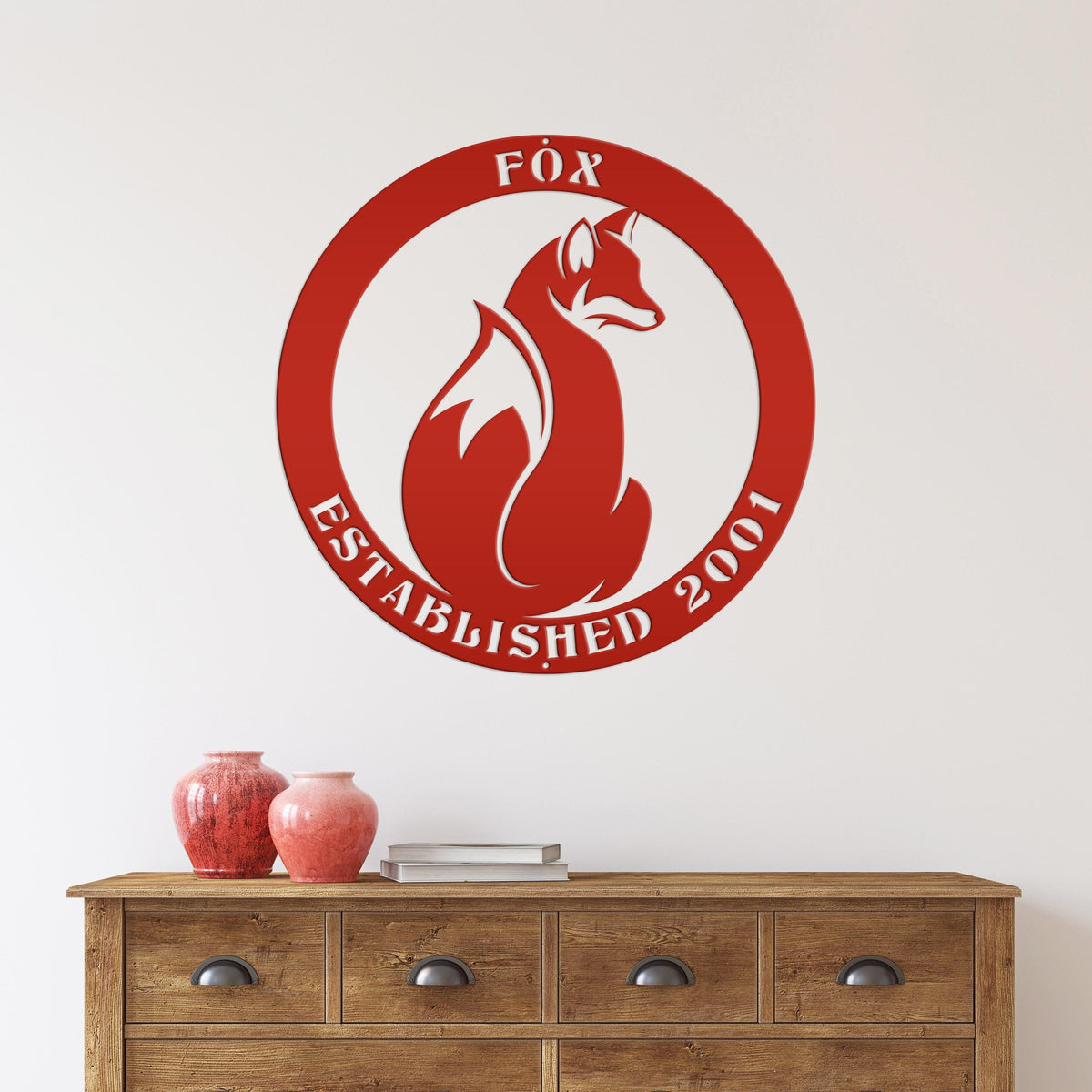 Personalized Fox Sign with Established Date