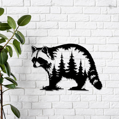 Forest Animal Metal Wall Art Bear, Wolf, Moose, Deer Silhouettes Rustic Forest Decor Wildlife Metal Wall Art Signs for Cabin or Lodge