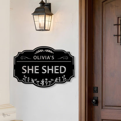 Custom She Shed Sign LED Lights Creative Room Sign,Personalized Craft Room Decor Metal Craft Room Sign She Shed Decor Gift for her Xmas Gift