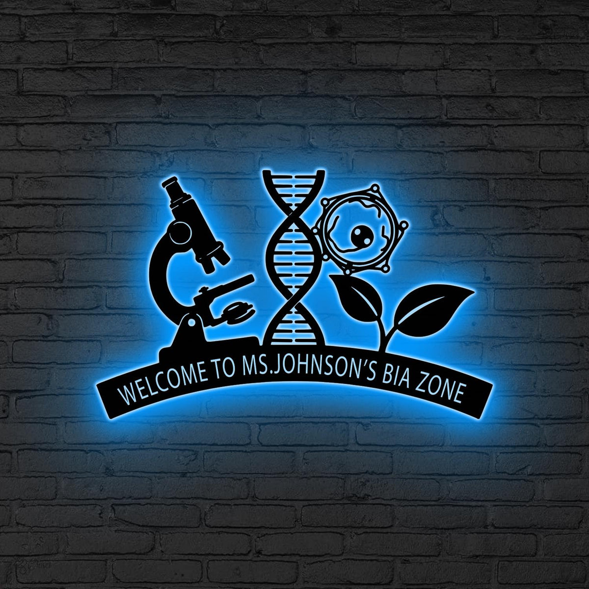 Personalized Scientist Metal Wall Art LED Lights, Custom Science Lab Sign, Gift for Scientist, Chemistry Lab Decor Science Teacher Gifts