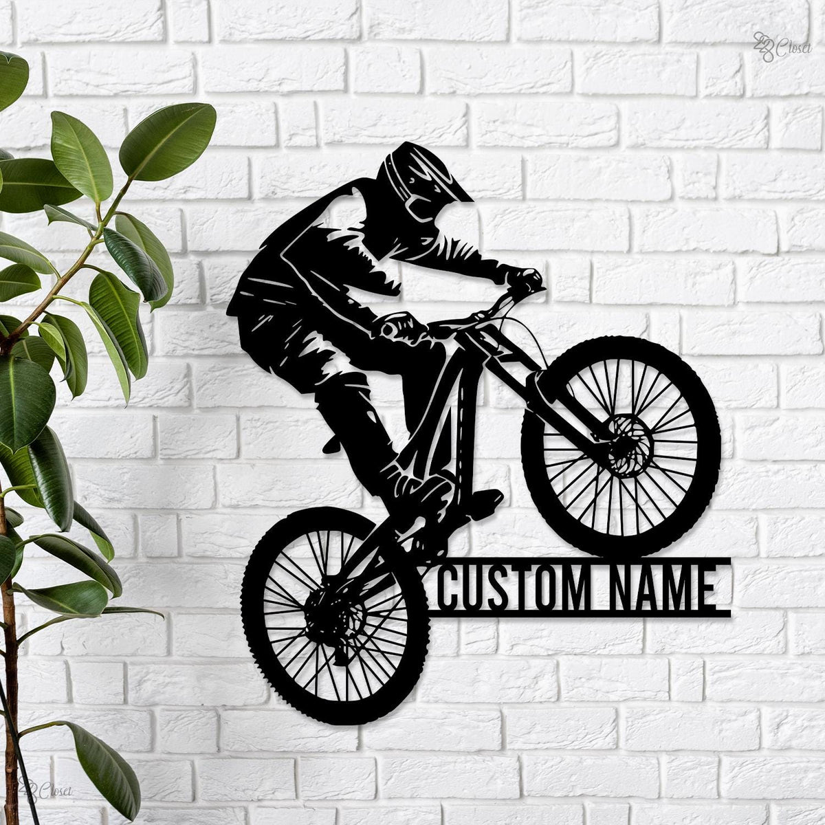 Custom Mountain Bike Metal Sign LED Lights,Bike Wall Art,Mountain Bike Decor,Personalized Biker Name Sign,Outdoor Decor,Biker Gift Xmas Gift