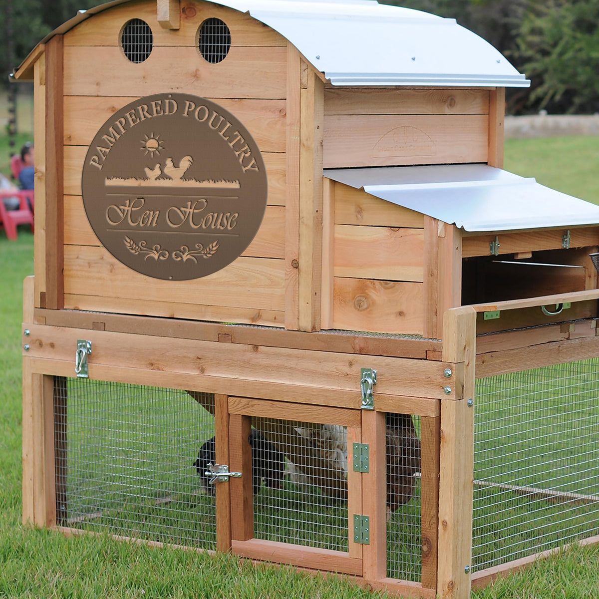Chicken coup sign, Custom Outdoor Metal Sign for a Chicken run!