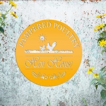 Chicken coup sign, Custom Outdoor Metal Sign for a Chicken run!