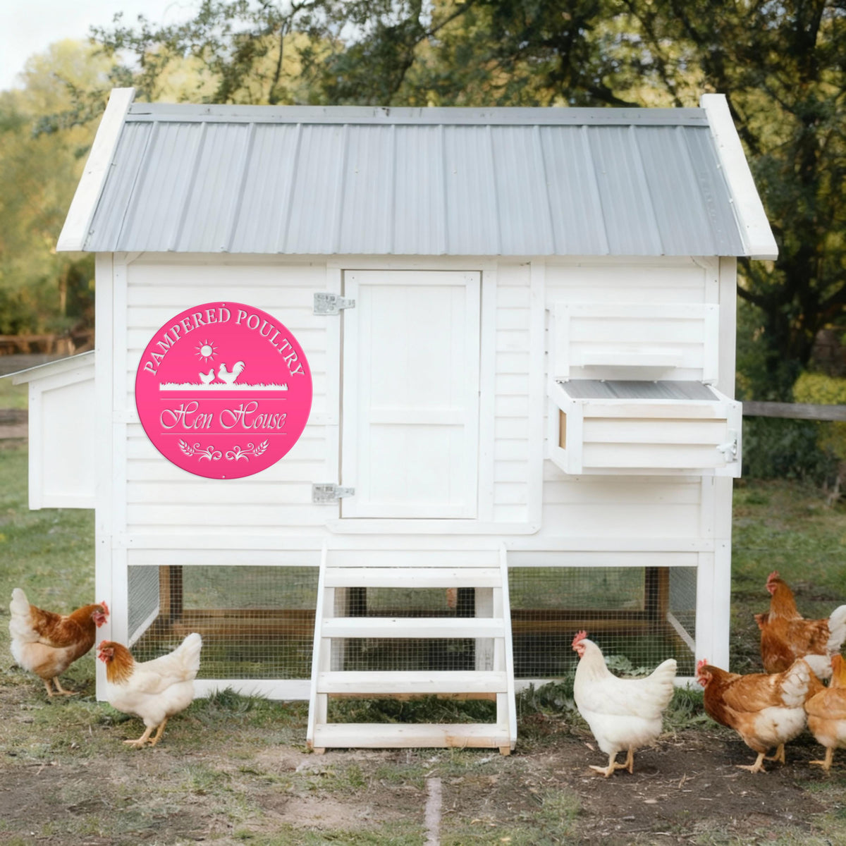 Chicken coup sign, Custom Outdoor Metal Sign for a Chicken run!