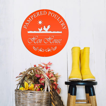Chicken coup sign, Custom Outdoor Metal Sign for a Chicken run!