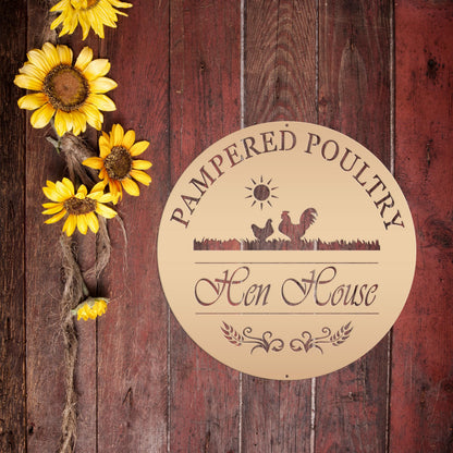 Chicken coup sign, Custom Outdoor Metal Sign for a Chicken run!