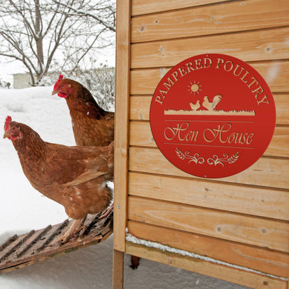 Chicken coup sign, Custom Outdoor Metal Sign for a Chicken run!