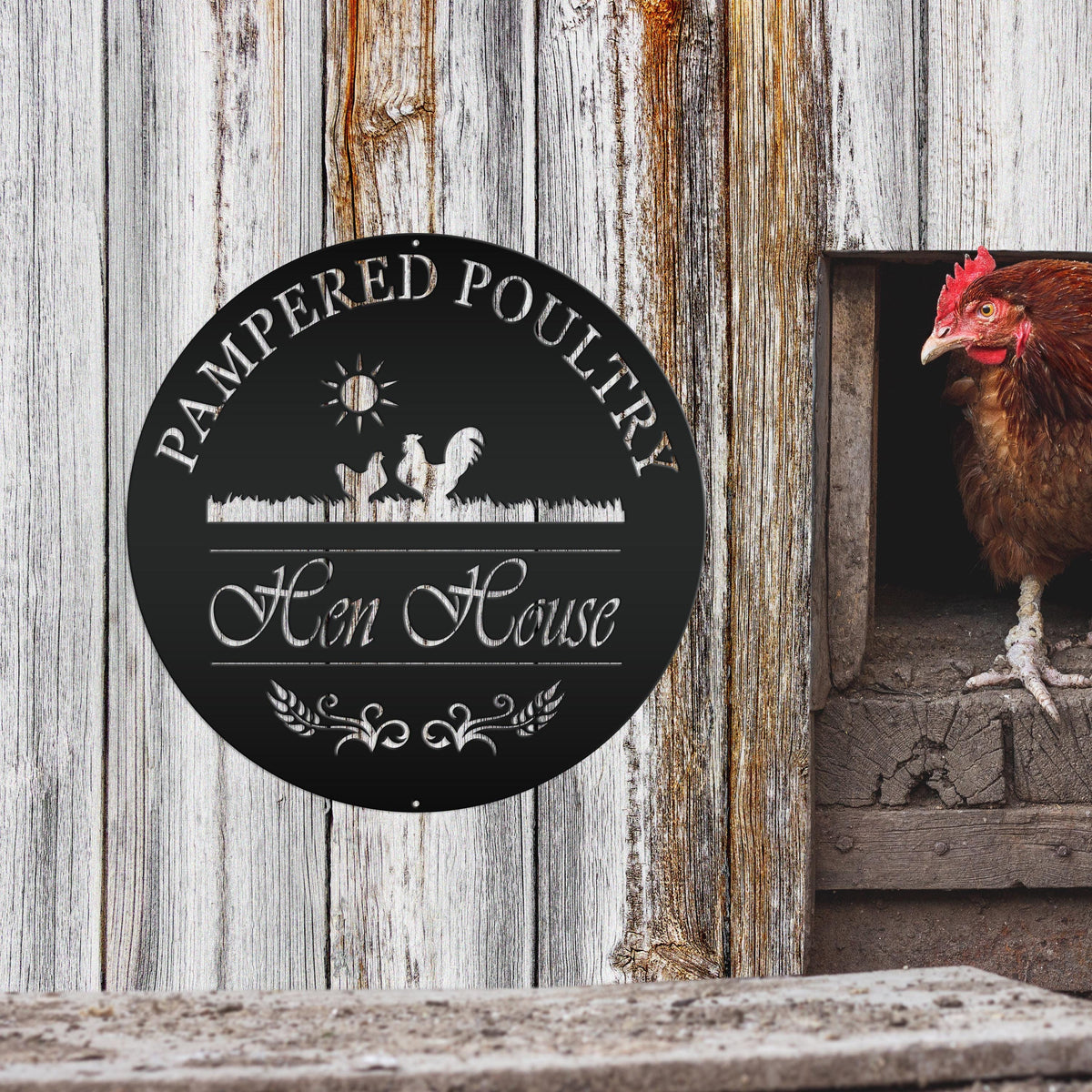 Chicken coup sign, Custom Outdoor Metal Sign for a Chicken run!