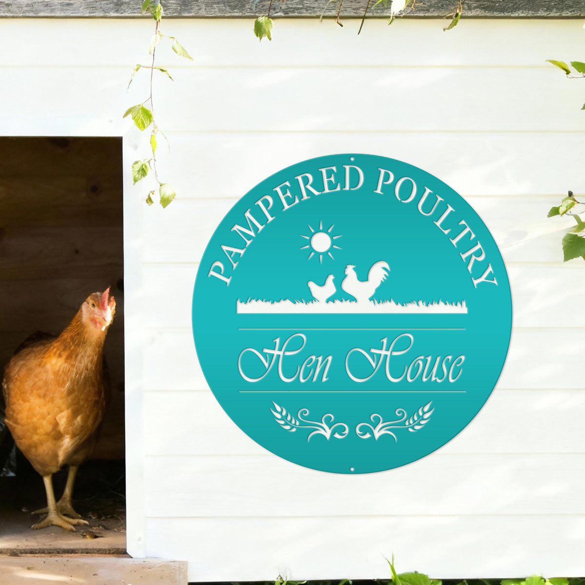 Chicken coup sign, Custom Outdoor Metal Sign for a Chicken run!