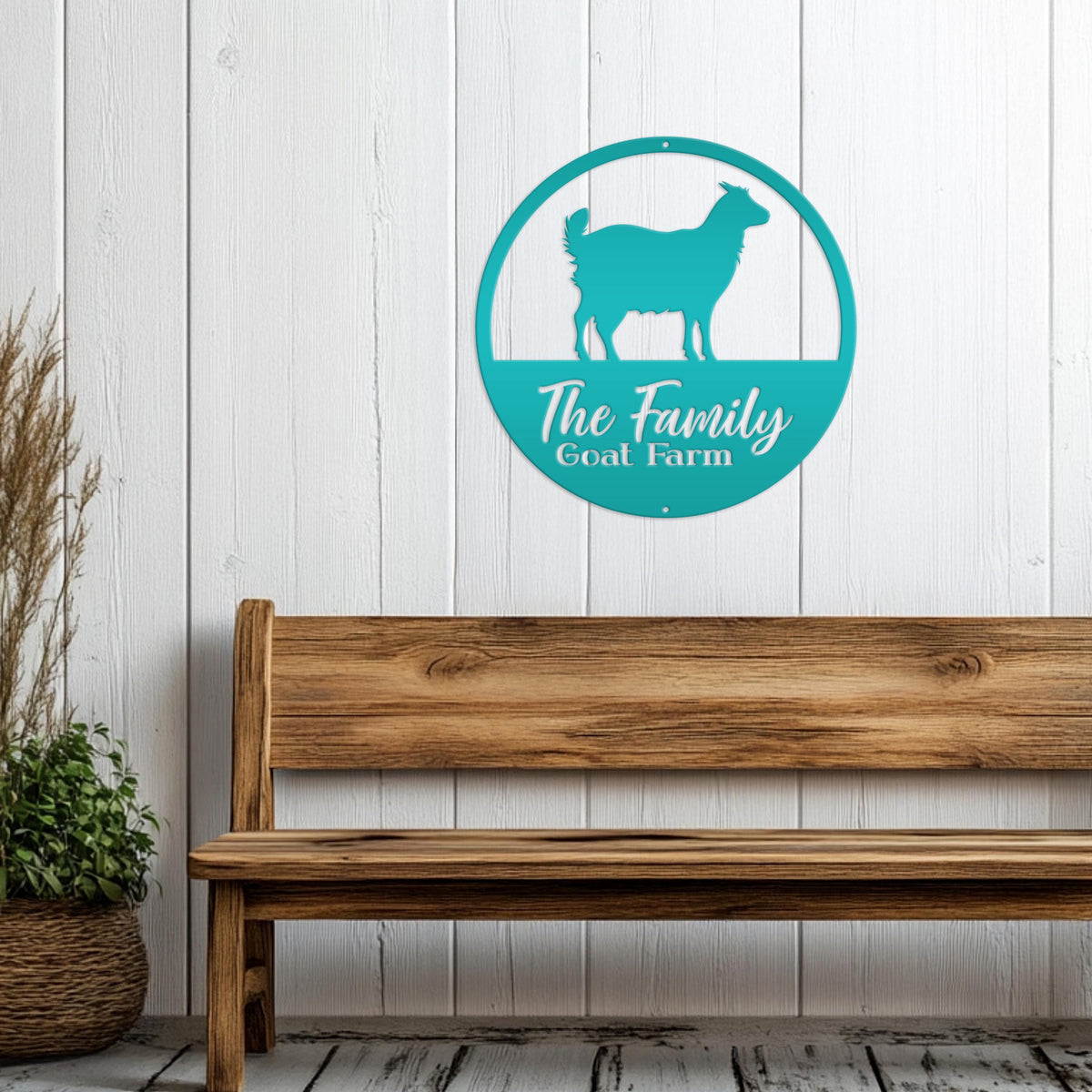 Goat Metal Art Sign - Customizable Farm Decor