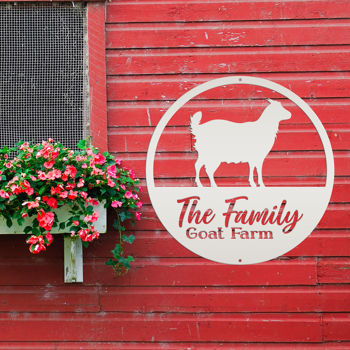 Goat Metal Art Sign - Customizable Farm Decor