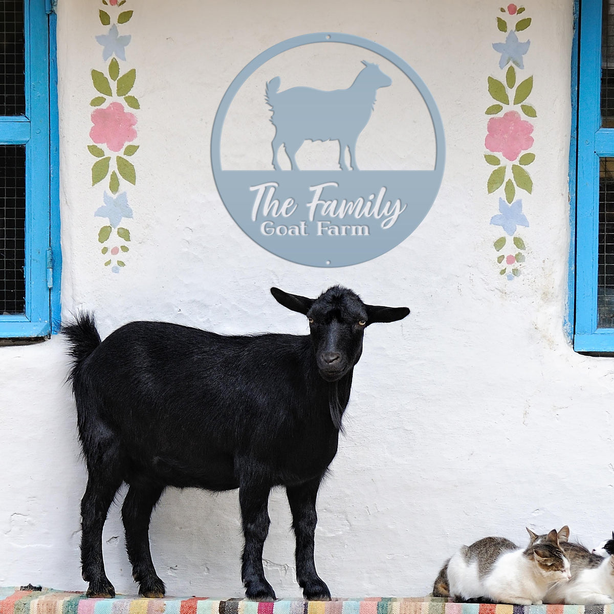 Goat Metal Art Sign - Customizable Farm Decor