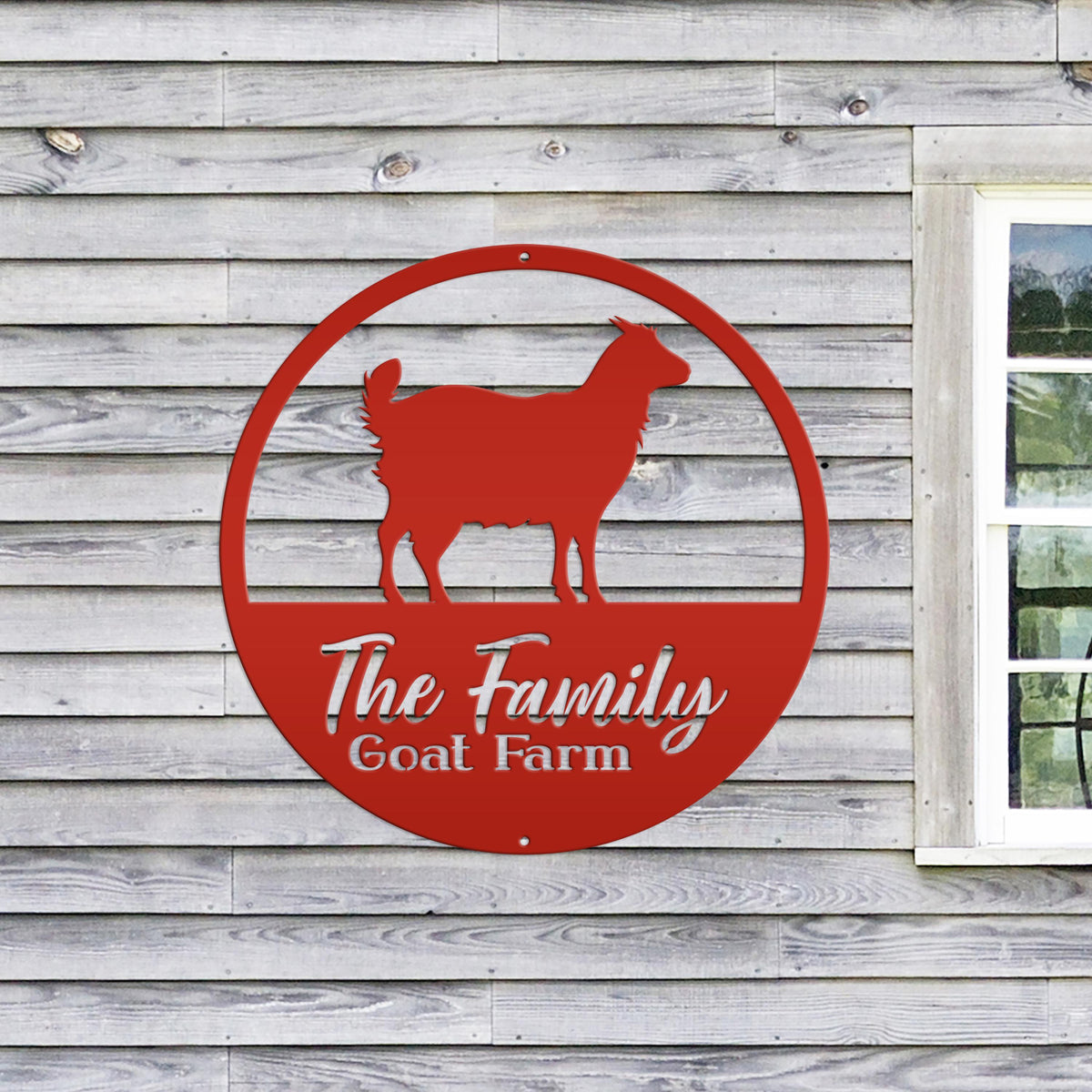 Goat Metal Art Sign - Customizable Farm Decor