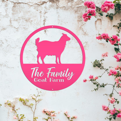 Goat Metal Art Sign - Customizable Farm Decor