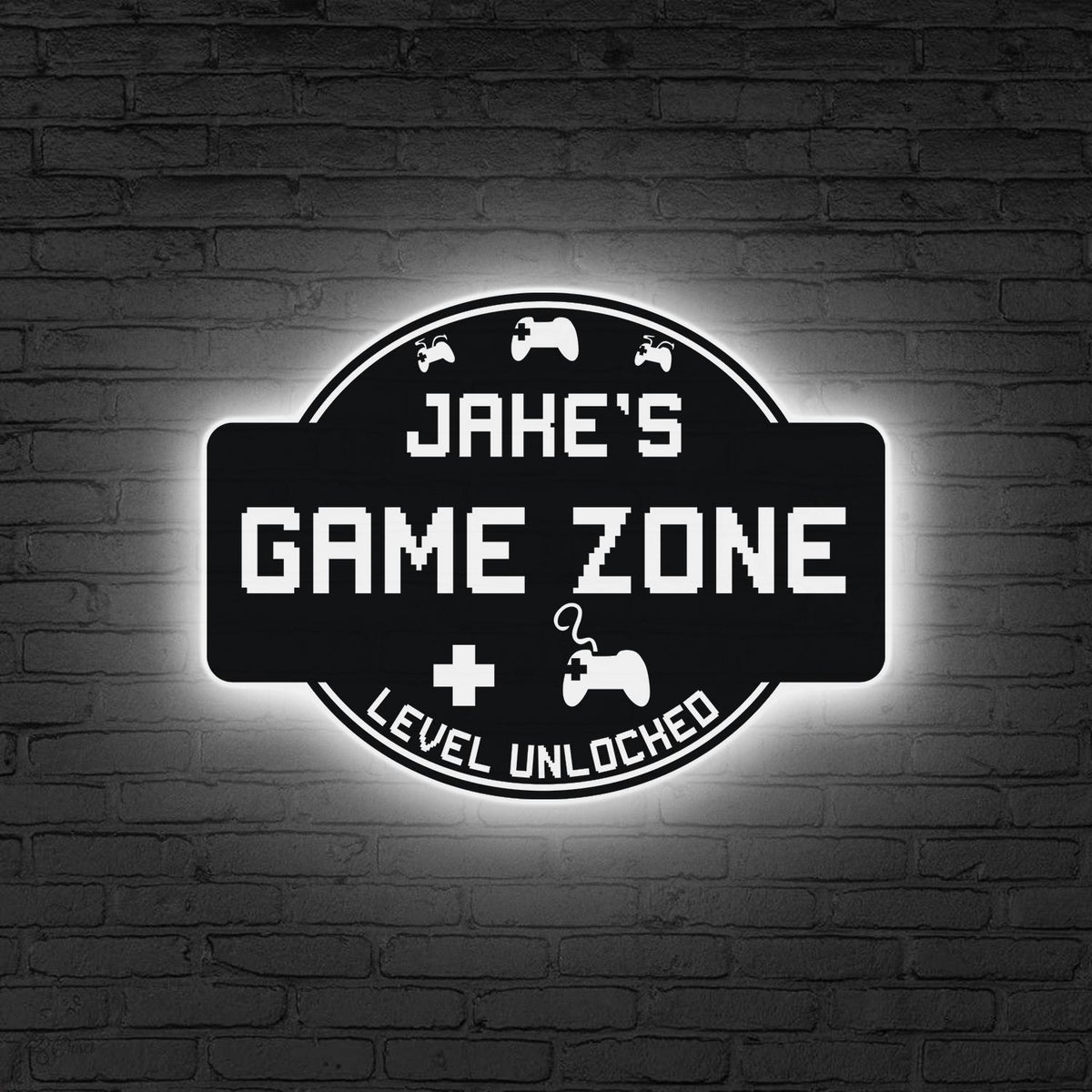 Game Controller Metal Wall Art Led Lights, Custom Gamer Name Sign, Game Room Decor, Boy Room Decor, Video Game Art, Xmas Gift for Gamers