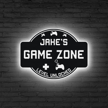 Game Controller Metal Wall Art Led Lights, Custom Gamer Name Sign, Game Room Decor, Boy Room Decor, Video Game Art, Xmas Gift for Gamers