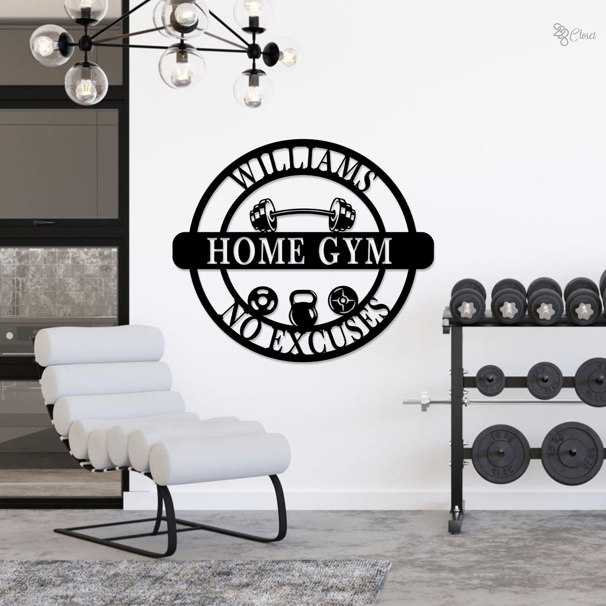 Personalized Home Gym Sign with LED Lights, Home Gym Decor Custom Fitness Center Decor Metal Fitness Wall Art Gym Room Decor, Gift for him