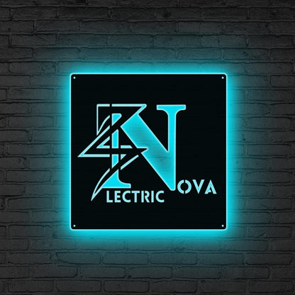 Custom Metal Sign LED Lights Your Custom Text Metal Sign Your Logo Here Sign Metal Sign Custom Business Sign Design Sign Business Logo Sign