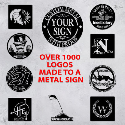 Custom Metal Sign LED Lights Your Custom Text Metal Sign Your Logo Here Sign Metal Sign Custom Business Sign Design Sign Business Logo Sign