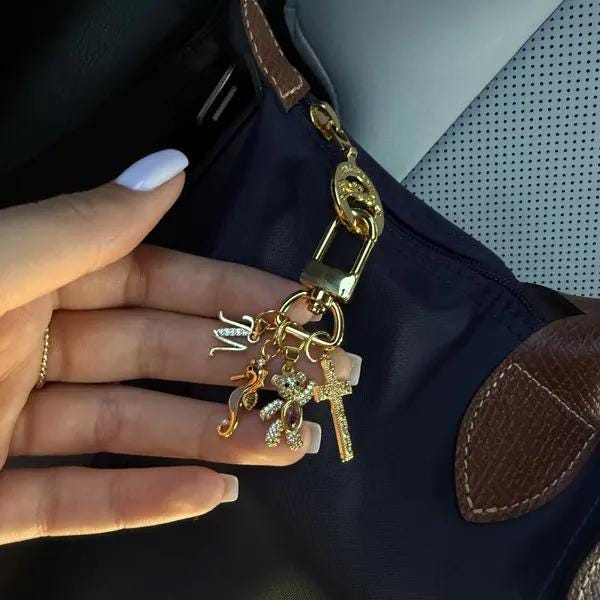 custom charm keychains, charm keychain, Birthstone keychain, pendant keychains,bag charms, Women Bag Accessories, keychain,Gift for Her