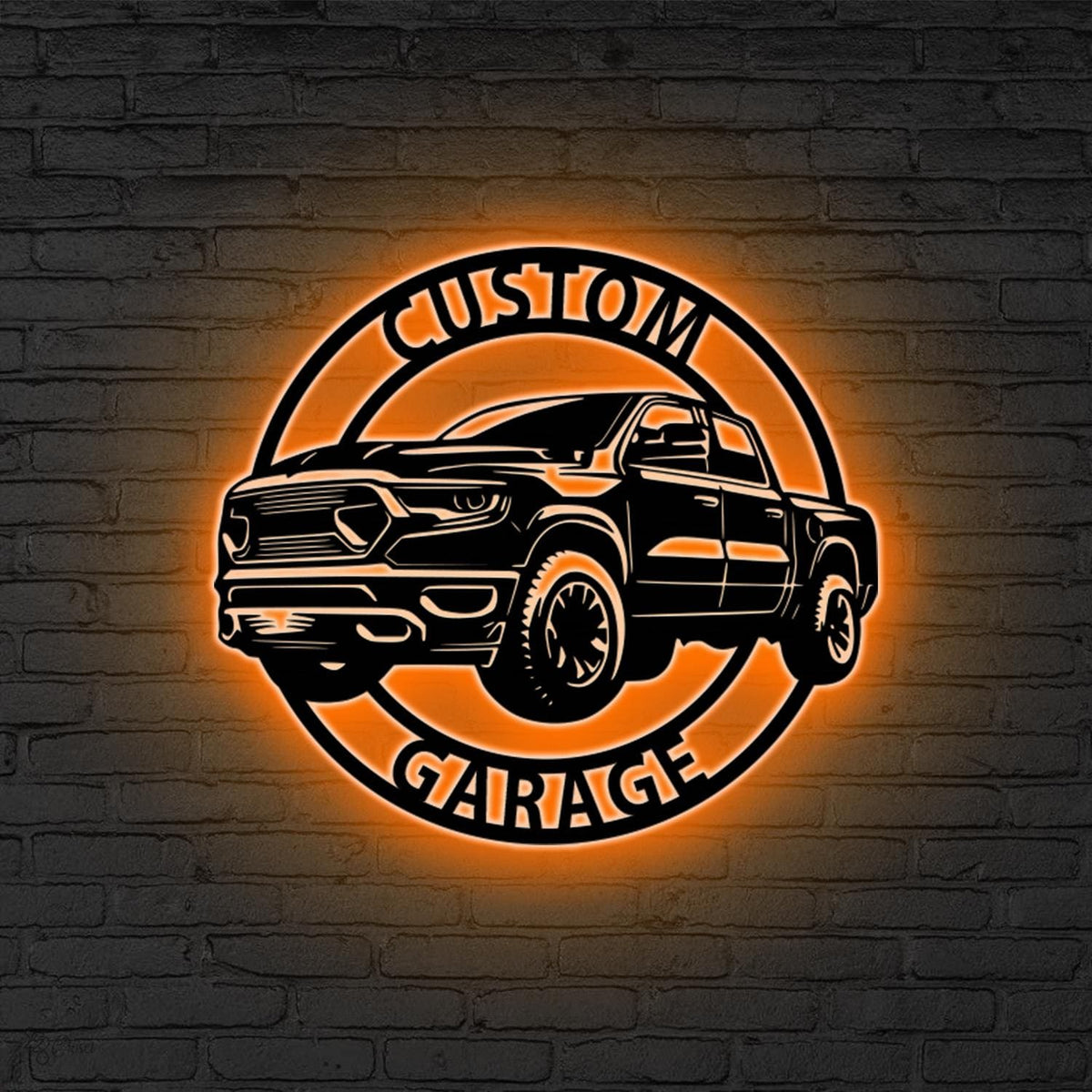 Custom Metal Garage Sign LED Light Personalized Mechanic Wall Art,Man Cave Decor,Garage Metal Plaque Garage Decor Dad Gift Father’s Day Gift