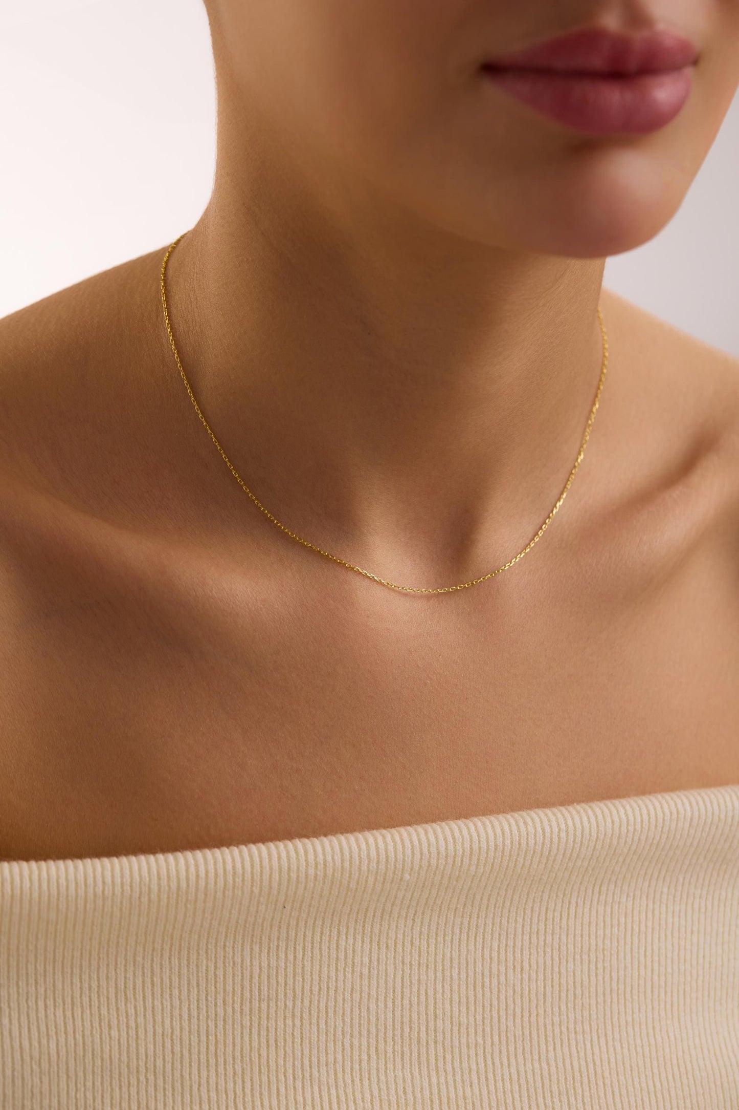 Gold Plated Dainty Chain Necklace, Tiny Chain Collection, Chain Collection, Mothers Day Gift, Chain for Kids, Christmas Gift, Mom Necklace