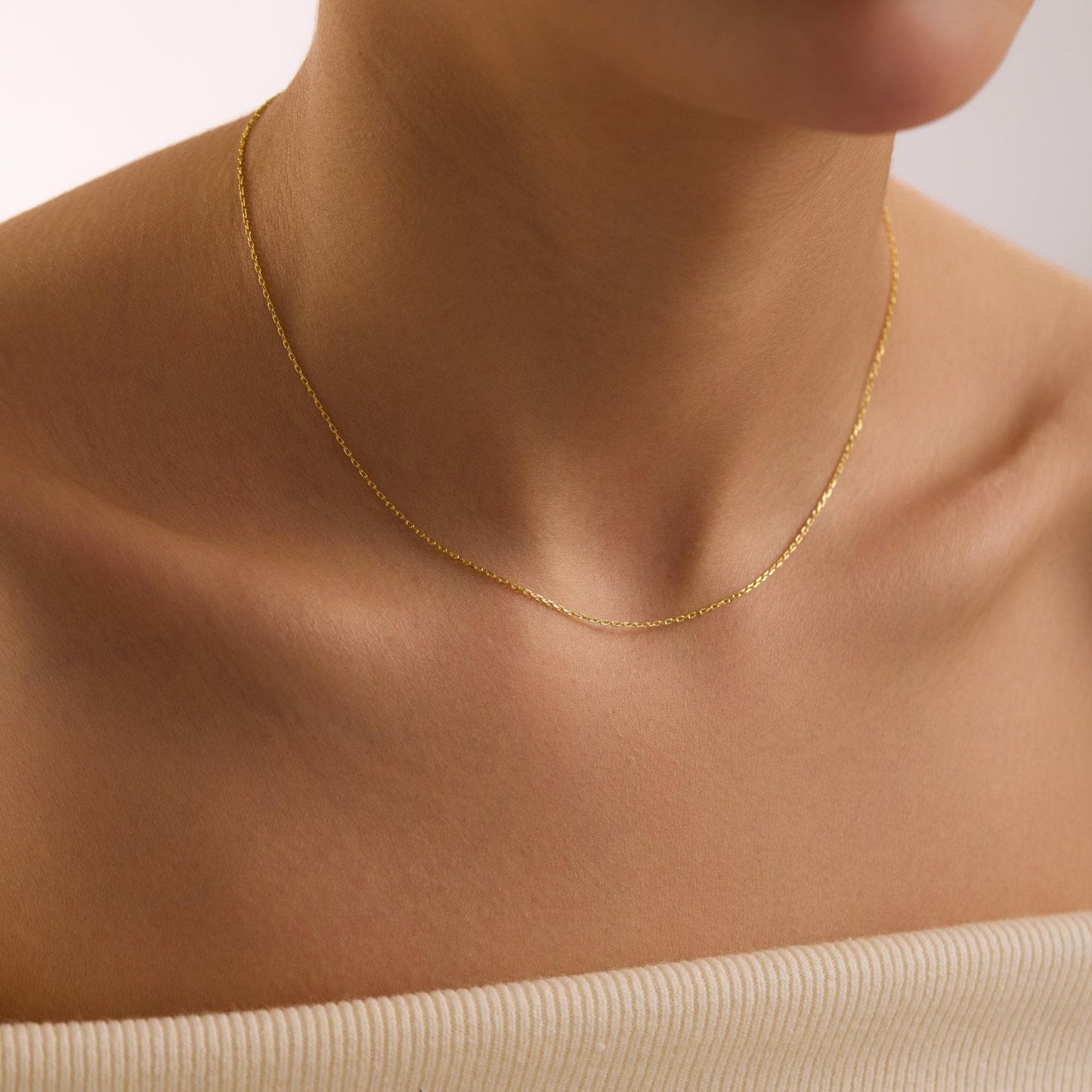 Gold Plated Dainty Chain Necklace, Tiny Chain Collection, Chain Collection, Mothers Day Gift, Chain for Kids, Christmas Gift, Mom Necklace