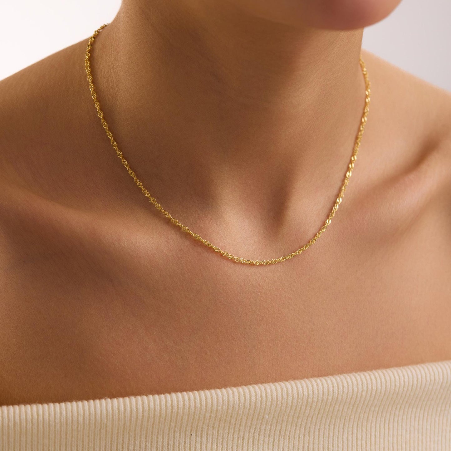 Gold Plated Dainty Chain Necklace, Tiny Chain Collection, Chain Collection, Mothers Day Gift, Chain for Kids, Christmas Gift, Mom Necklace