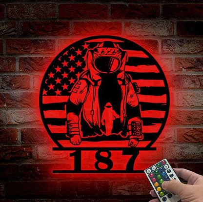 Personalized Bomb Disposal Metal Wall Decor Led, Military Bomb Metal Wall Art, Bomb Disposal Sign, Military Gifts, Veteran Gift Wall Decor