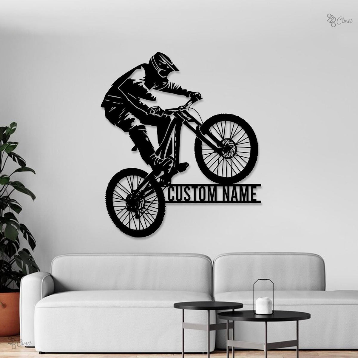 Custom Mountain Bike Metal Sign LED Lights,Bike Wall Art,Mountain Bike Decor,Personalized Biker Name Sign,Outdoor Decor,Biker Gift Xmas Gift