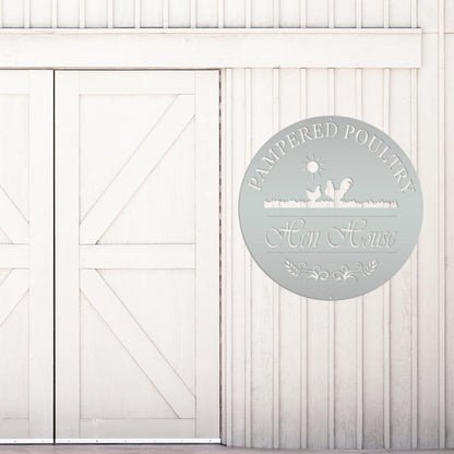 Chicken coup sign, Custom Outdoor Metal Sign for a Chicken run!