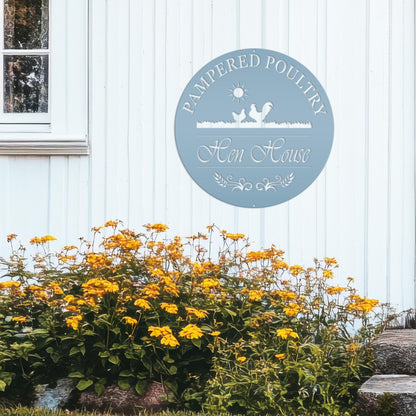 Chicken coup sign, Custom Outdoor Metal Sign for a Chicken run!