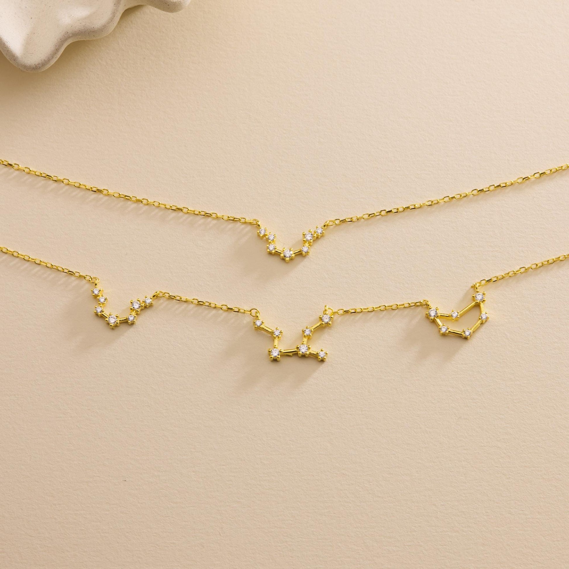 Gold Zodiac Constellation Layered Necklace, Astrology Jewelry, Dainty Taurus Necklace, Zodiac Necklace, Choker Necklace, Taurus Gift
