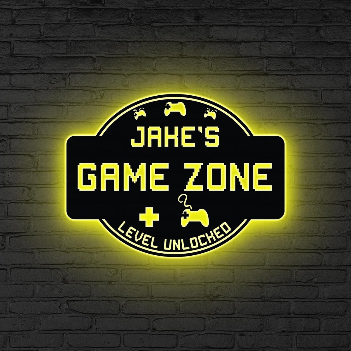 Game Controller Metal Wall Art Led Lights, Custom Gamer Name Sign, Game Room Decor, Boy Room Decor, Video Game Art, Xmas Gift for Gamers