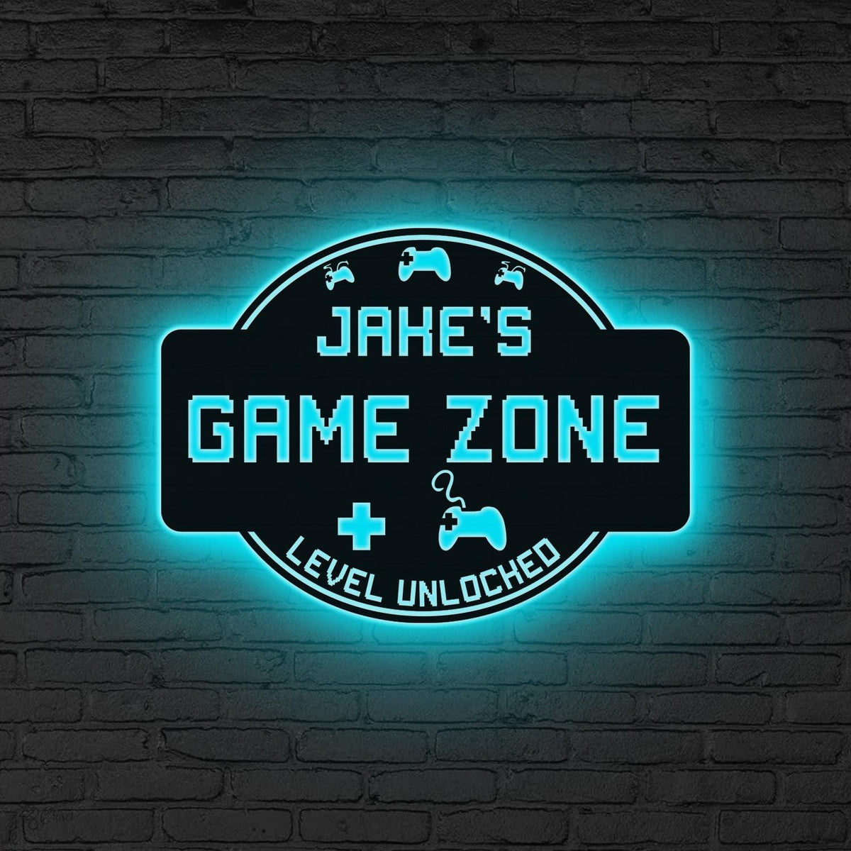 Game Controller Metal Wall Art Led Lights, Custom Gamer Name Sign, Game Room Decor, Boy Room Decor, Video Game Art, Xmas Gift for Gamers