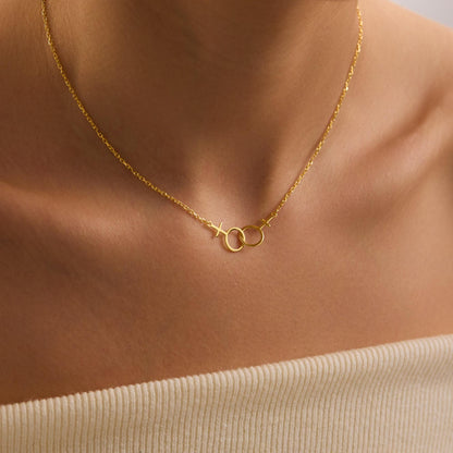 Custom Lesbian Necklace, Double Venus Necklace, LGBT Jewelry, Pride Jewelry, Transgender Gift for her, Gift for Girlfriend, Christmas Gift