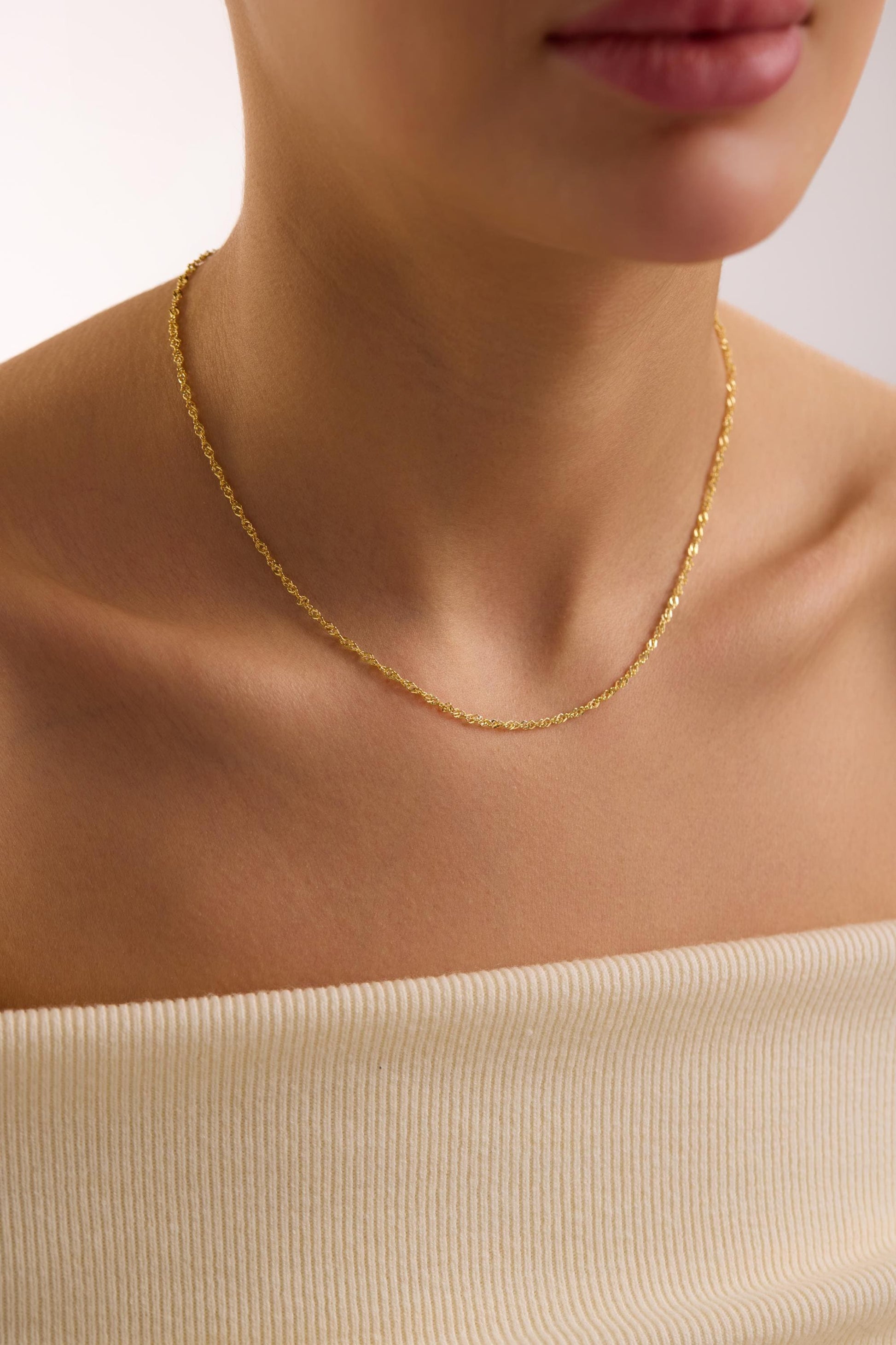Gold Plated Dainty Chain Necklace, Tiny Chain Collection, Chain Collection, Mothers Day Gift, Chain for Kids, Christmas Gift, Mom Necklace