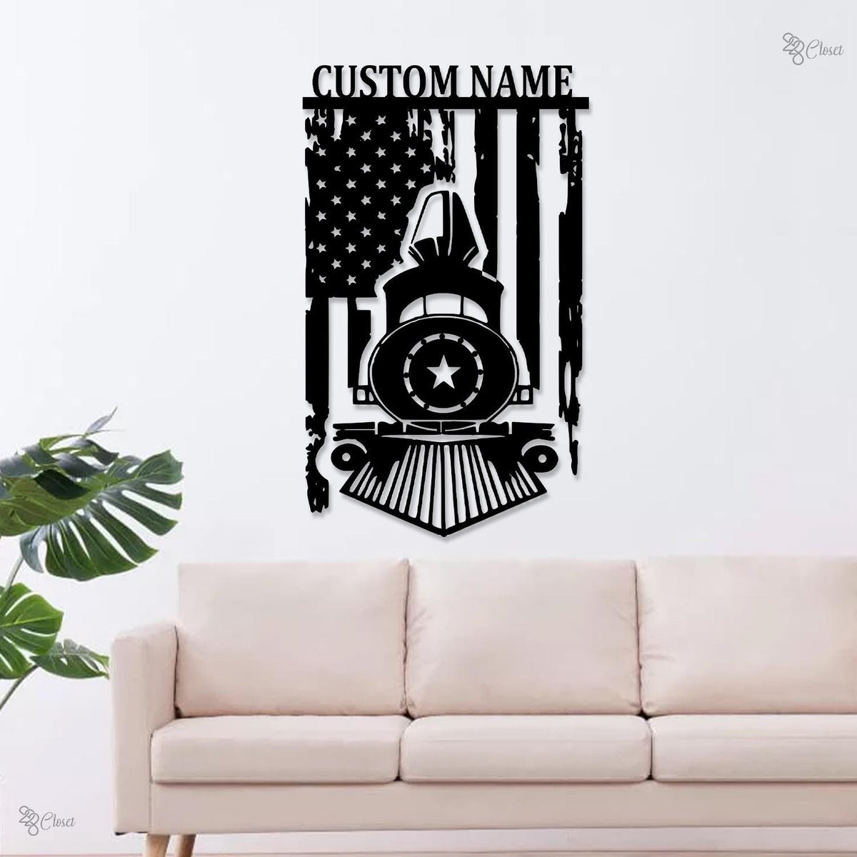 Custom Railroad Metal Sign LED Lights, Train Sign, Railroad Sign, Train Driver Gift, Railway Sign, Train Station, Xmas Gift for Him