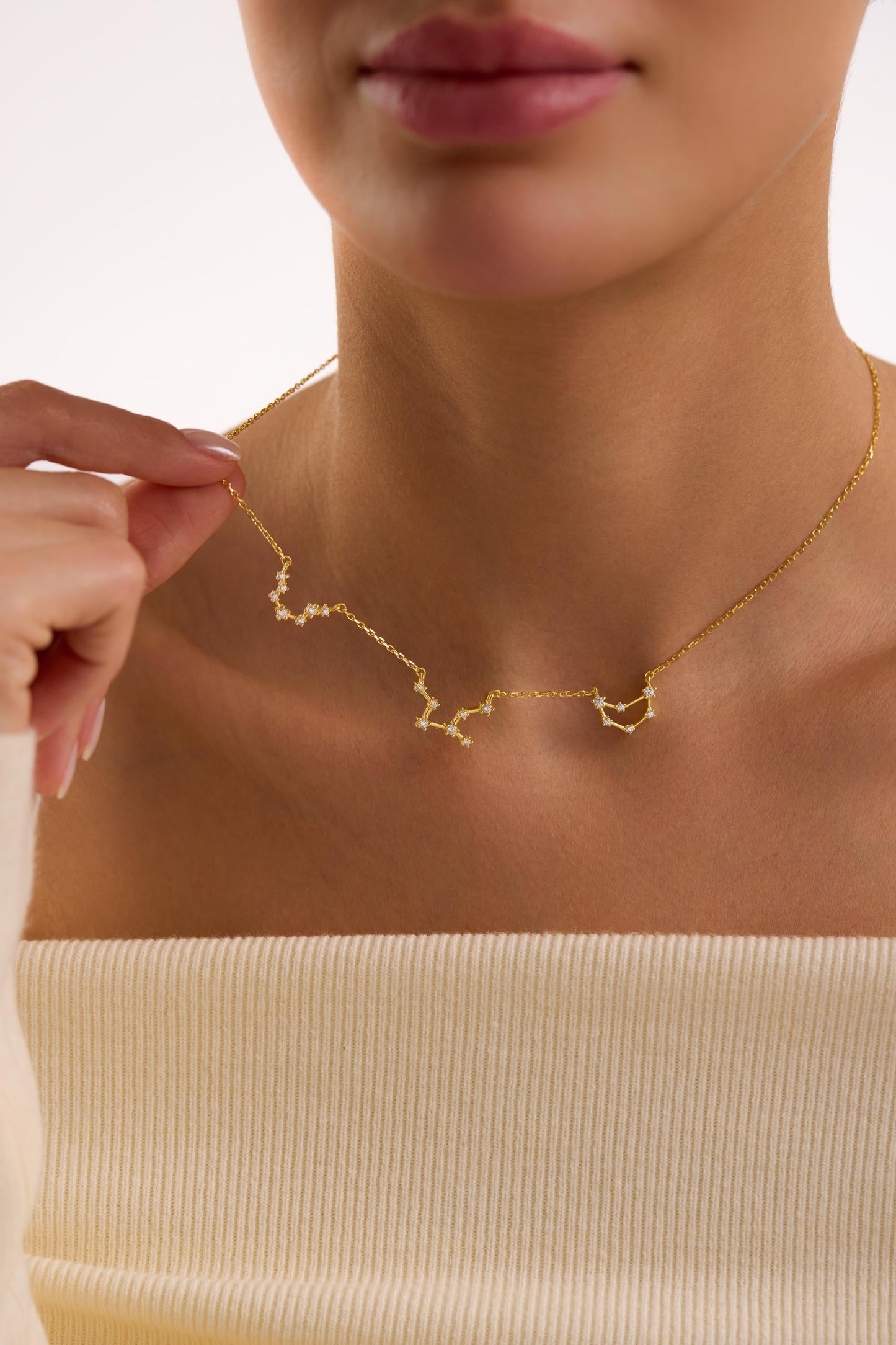 Gold Zodiac Layered Necklace, Gemini Cancer Leo Virgo Libra Gift Jewelry, Dainty Constellation Choker, Christmas Gift, Personalized Jewelry