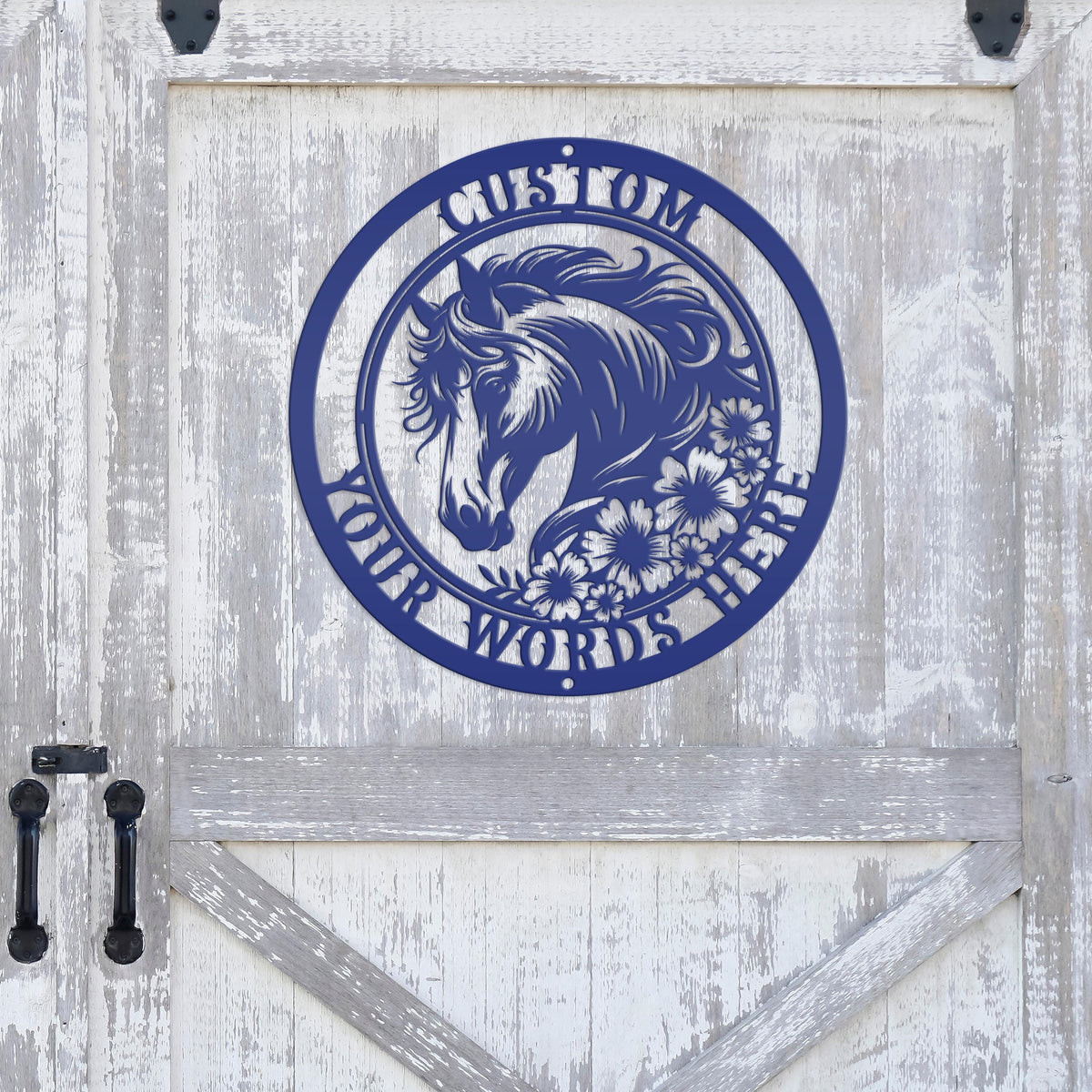 Metal Horse Sign with Custom Name - Unique Horse Stable Art - Personalized Wall Hanging - Charming Farmhouse Decor - Gift for Her