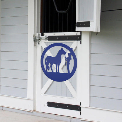 Metal Horse Stall Sign, Tennessee Walker Sign, Horse and Owner Sign