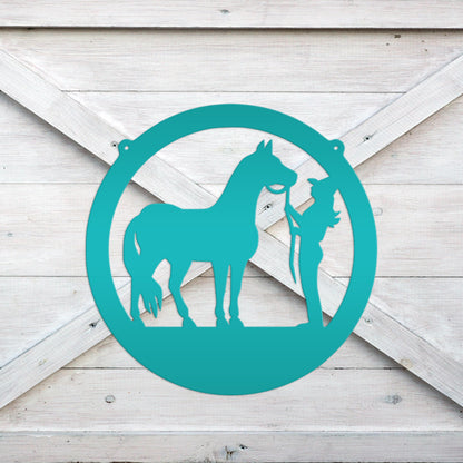Metal Horse Stall Sign, Tennessee Walker Sign, Horse and Owner Sign