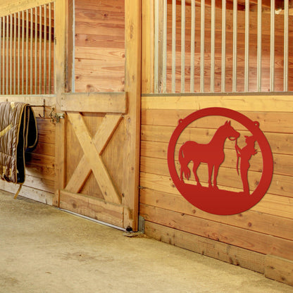 Metal Horse Stall Sign, Tennessee Walker Sign, Horse and Owner Sign