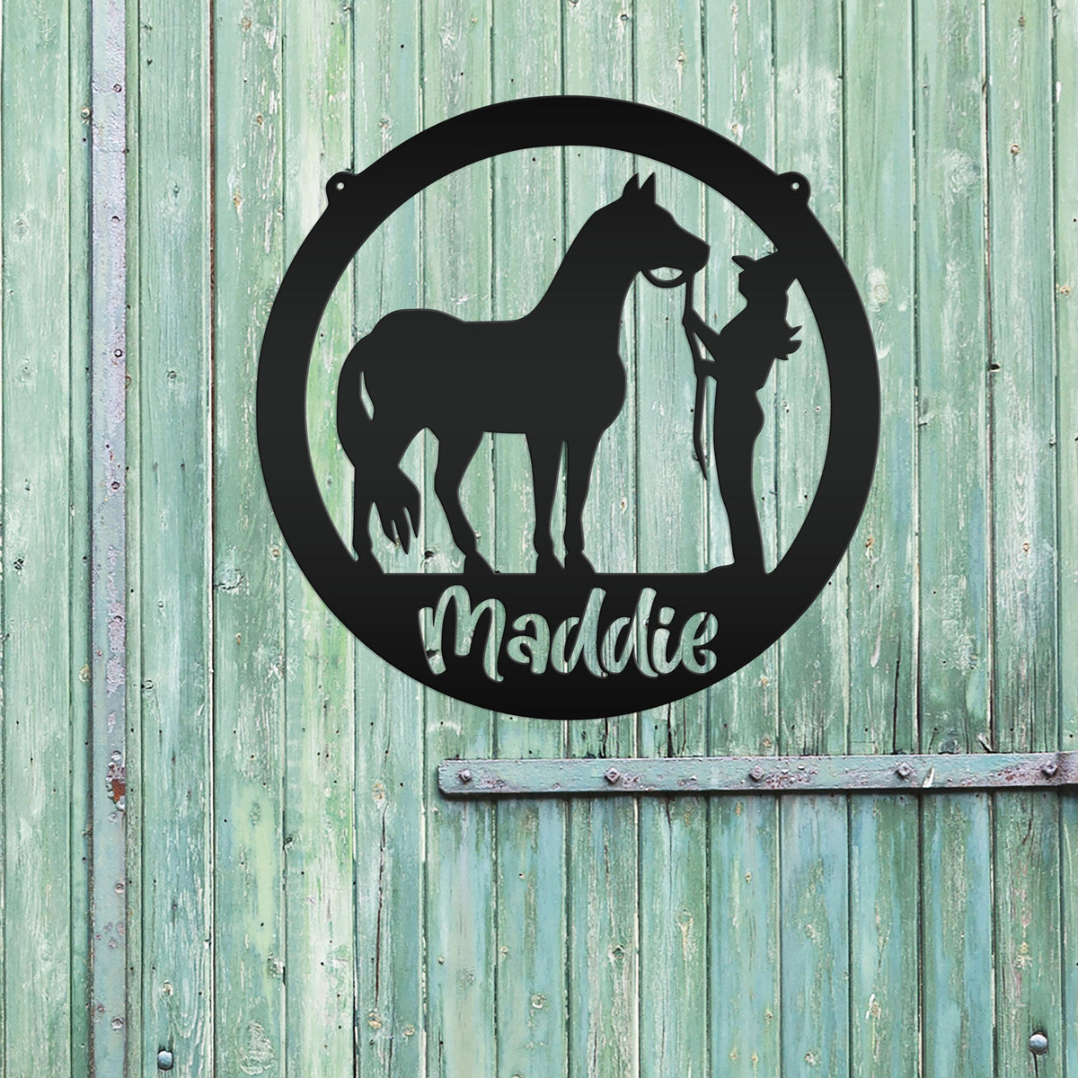 Custom Horse Name Metal Sign, Horse owner gift, Gift for barrel racer